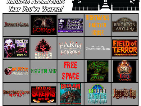 MD, DE, & NJ Haunted Attraction Bingo!