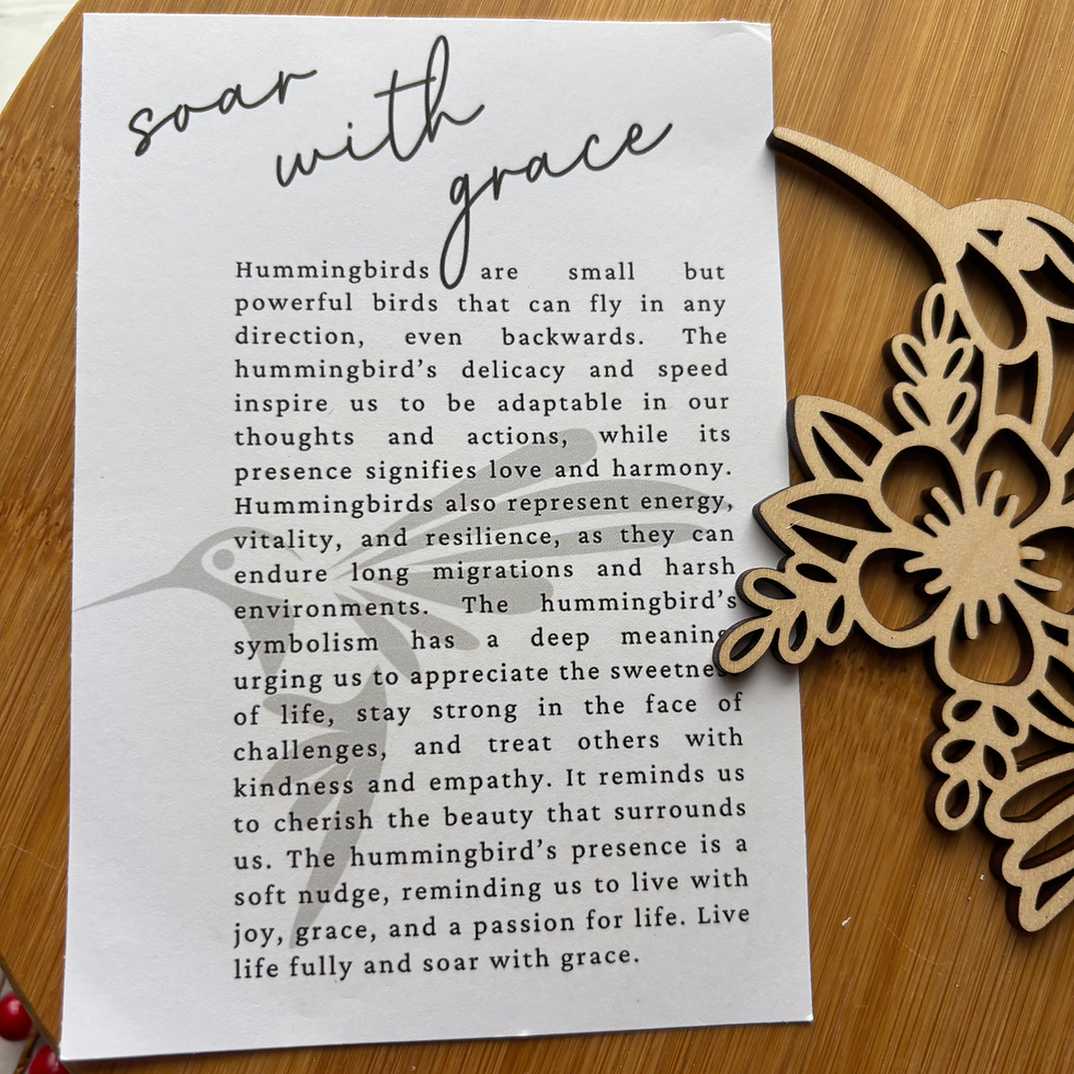 Thumbnail: Soar with Grace Hummingbird Story Card Ornament