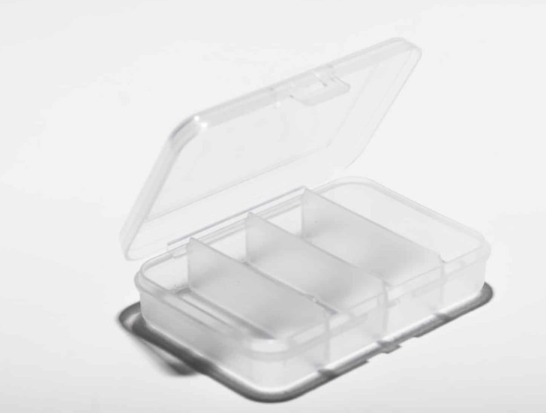 Pill Box hinge lid keeps things organised.