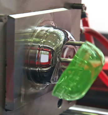 Part Ejection from a plastic injection moulding tool.