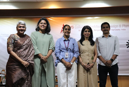 Panelists - Ar. Vidya Srikanth, Ar. Sridevi Changali,Ar. Gunjan Das, Ar. Anup Naik, with moderator, Yashita Sarvanan