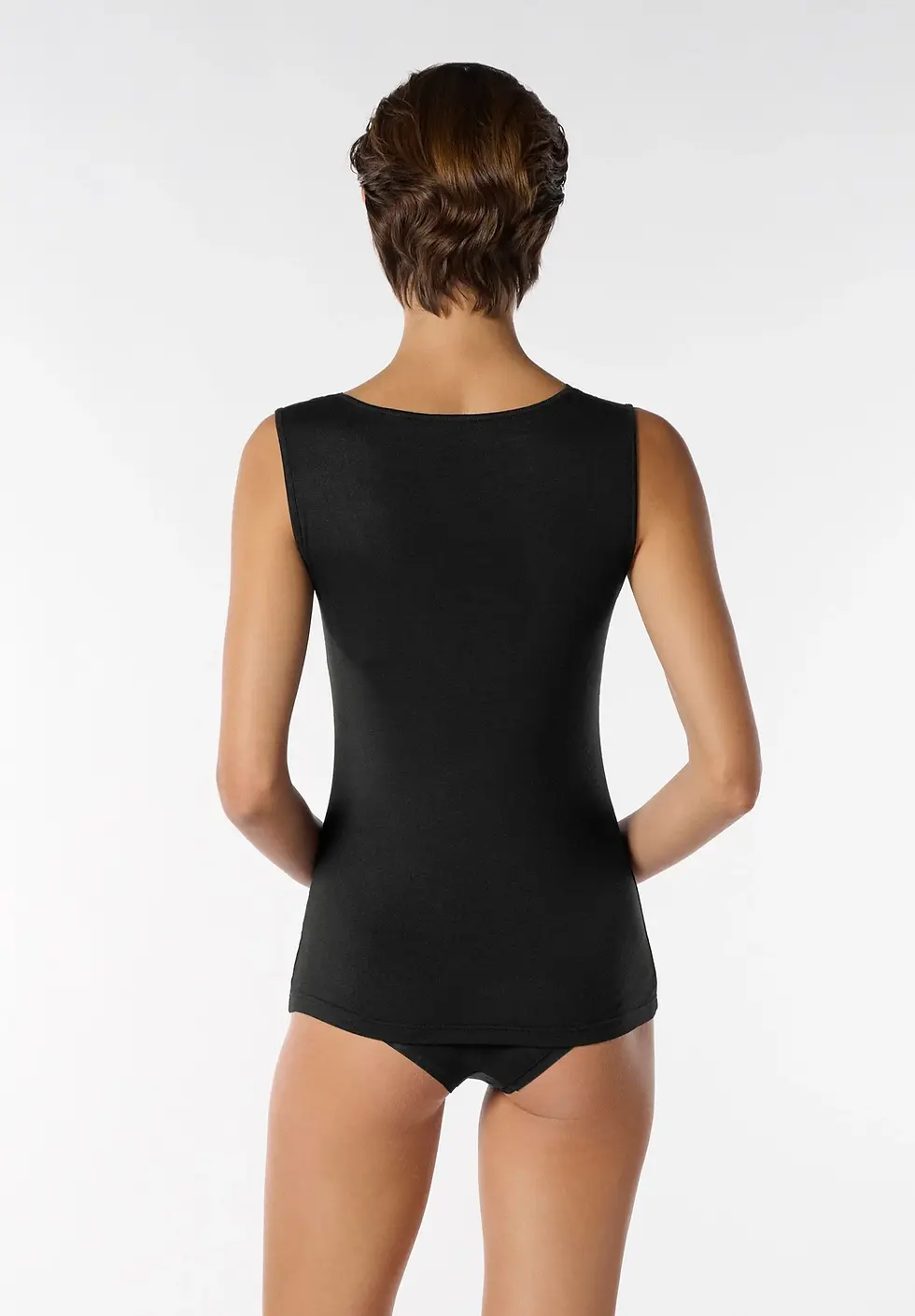 Thumbnail: Oroblu Perfect Line Glamour Lace Top (Black & Ivory)