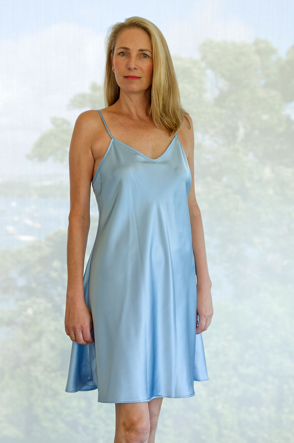 Thumbnail: Carmen Kirstein Satin Chemise (Crystal)