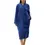 Thumbnail: Schrank SK918 Zip Embroidered Robe (Indigo)