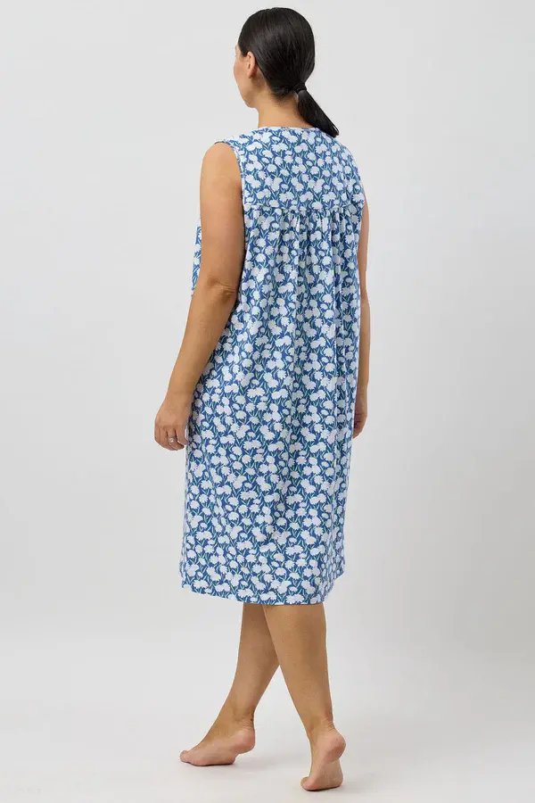 Thumbnail: Schrank SK418D5 Daisies Sleeveless Nightie (Denim)