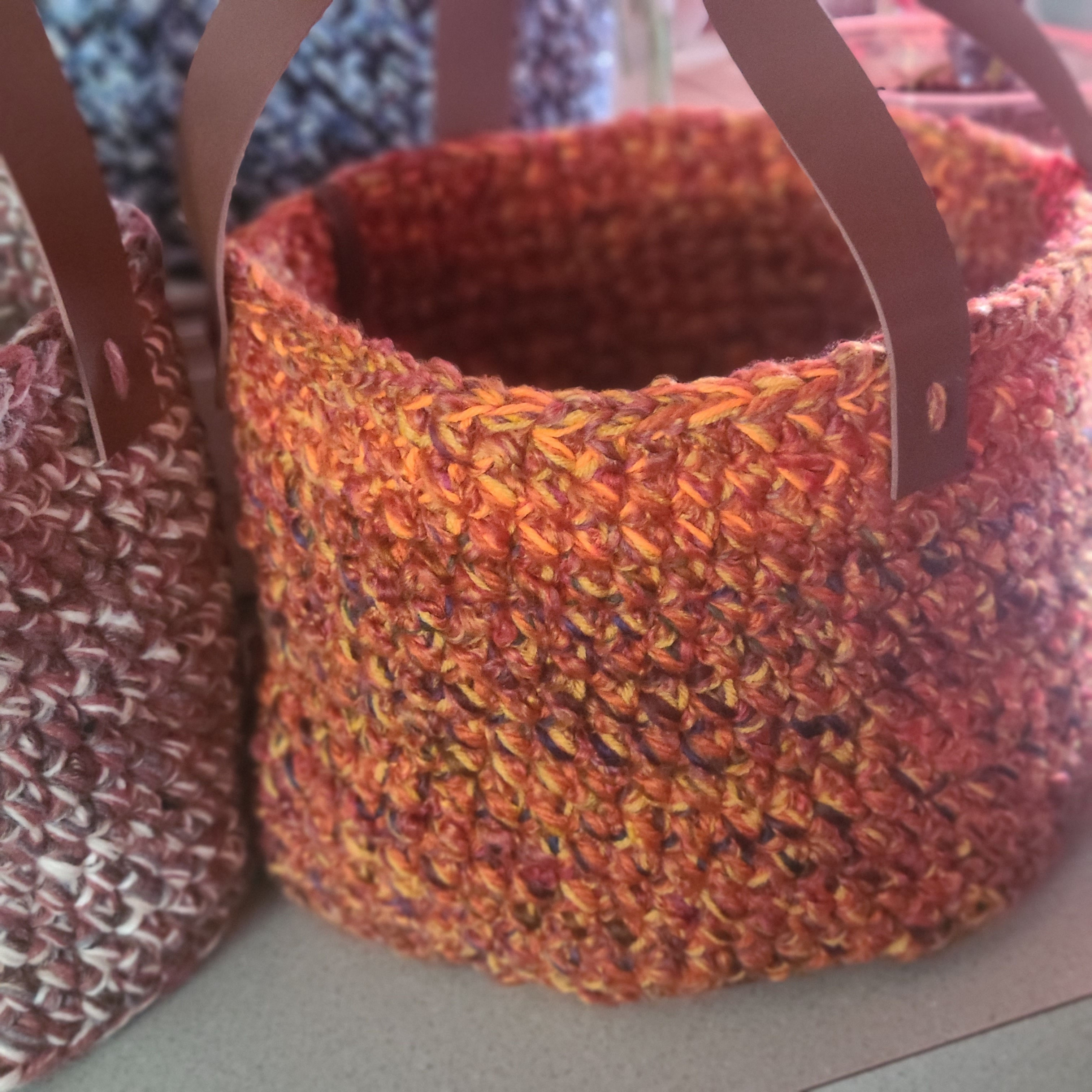 Orange Yarn Basket