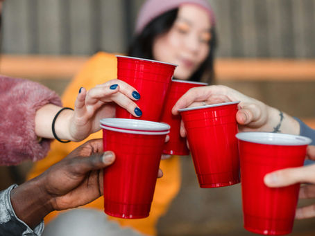 Marking drinks at a red cup party