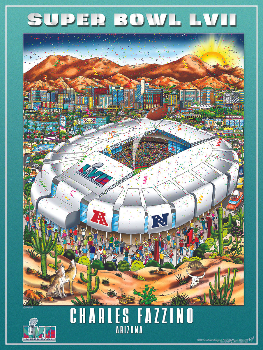 Super Bowl LVII: Arizona Poster Print by Charles Fazzino | fazzino