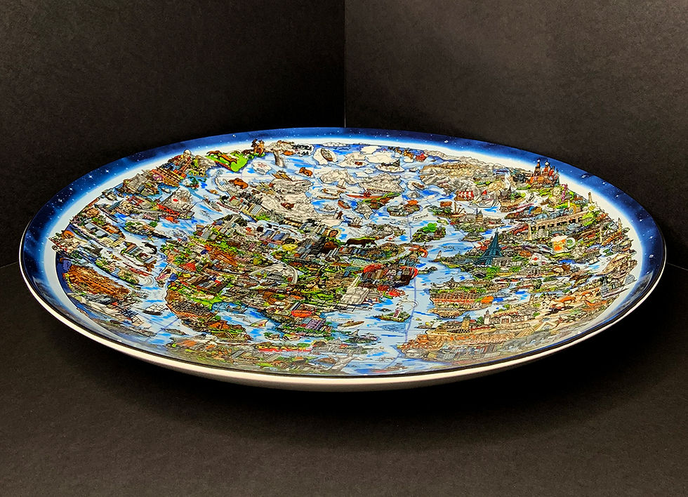 Thumbnail: "For a Better World" Porcelain Art Platter | Charles Fazzino