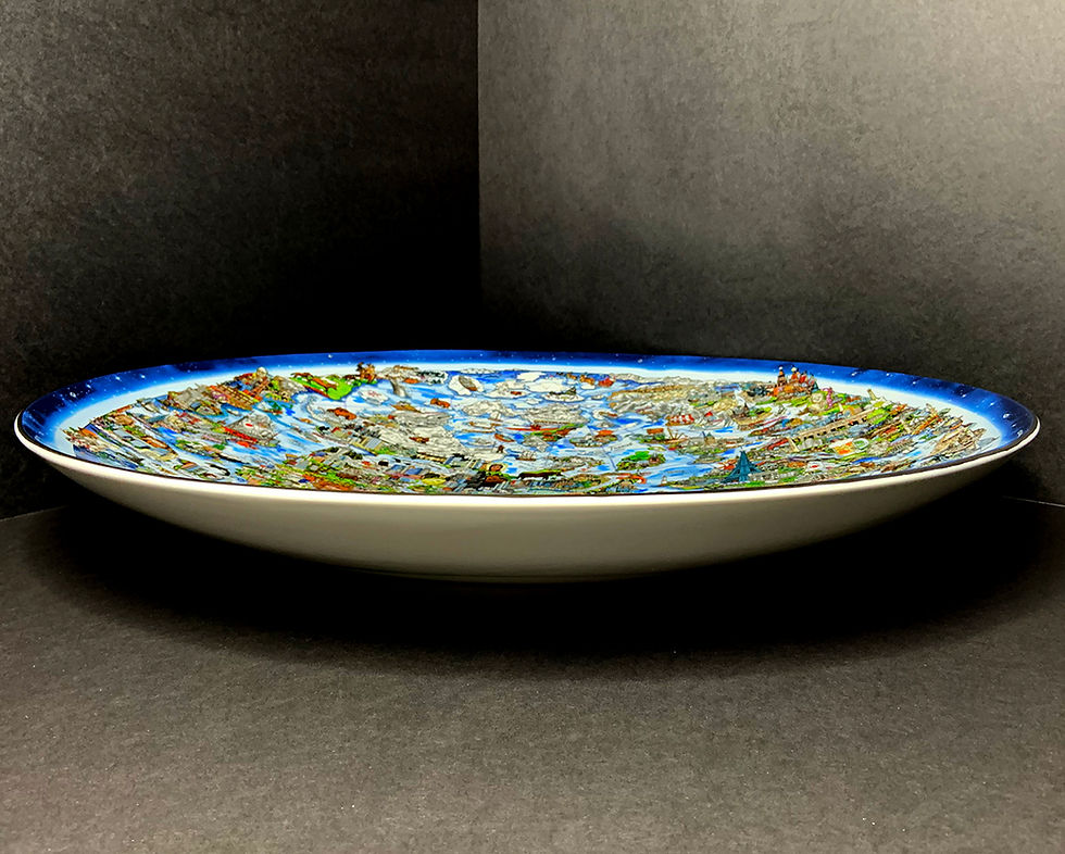 Thumbnail: "For a Better World" Porcelain Art Platter | Charles Fazzino
