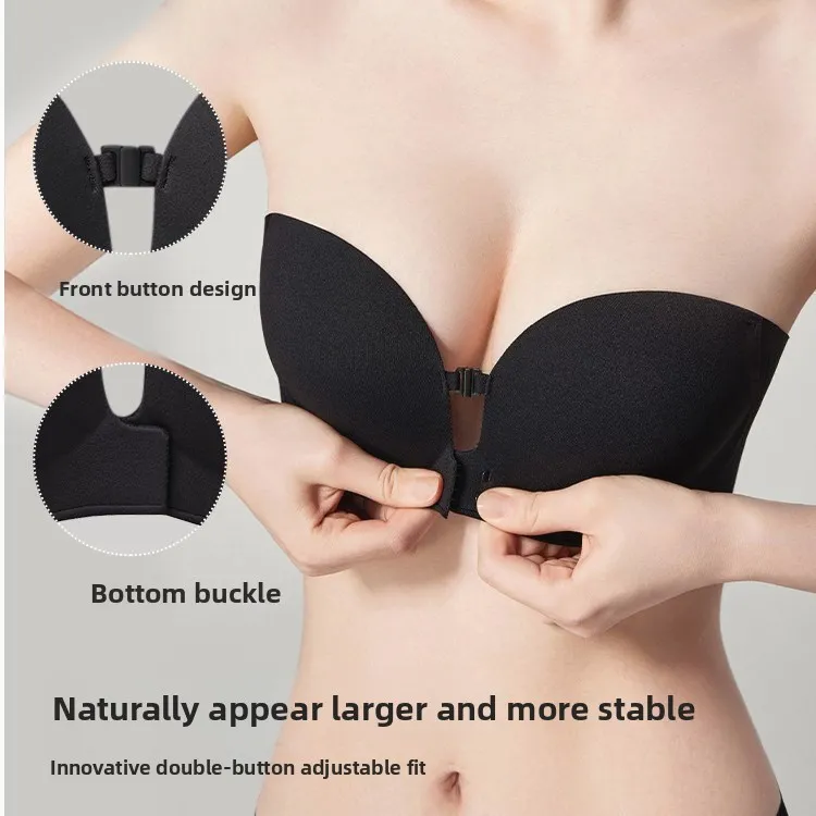 Front Buckle Strapless Bra - 1