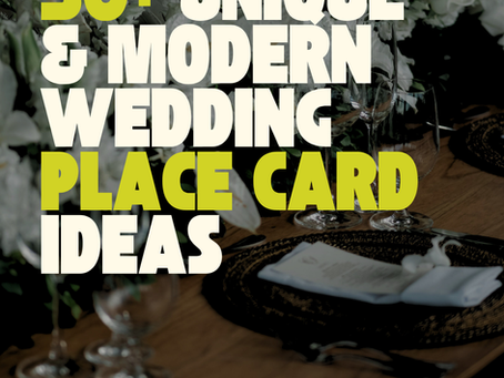 Wedding place card ideas featuring creative and unique designs for modern weddings