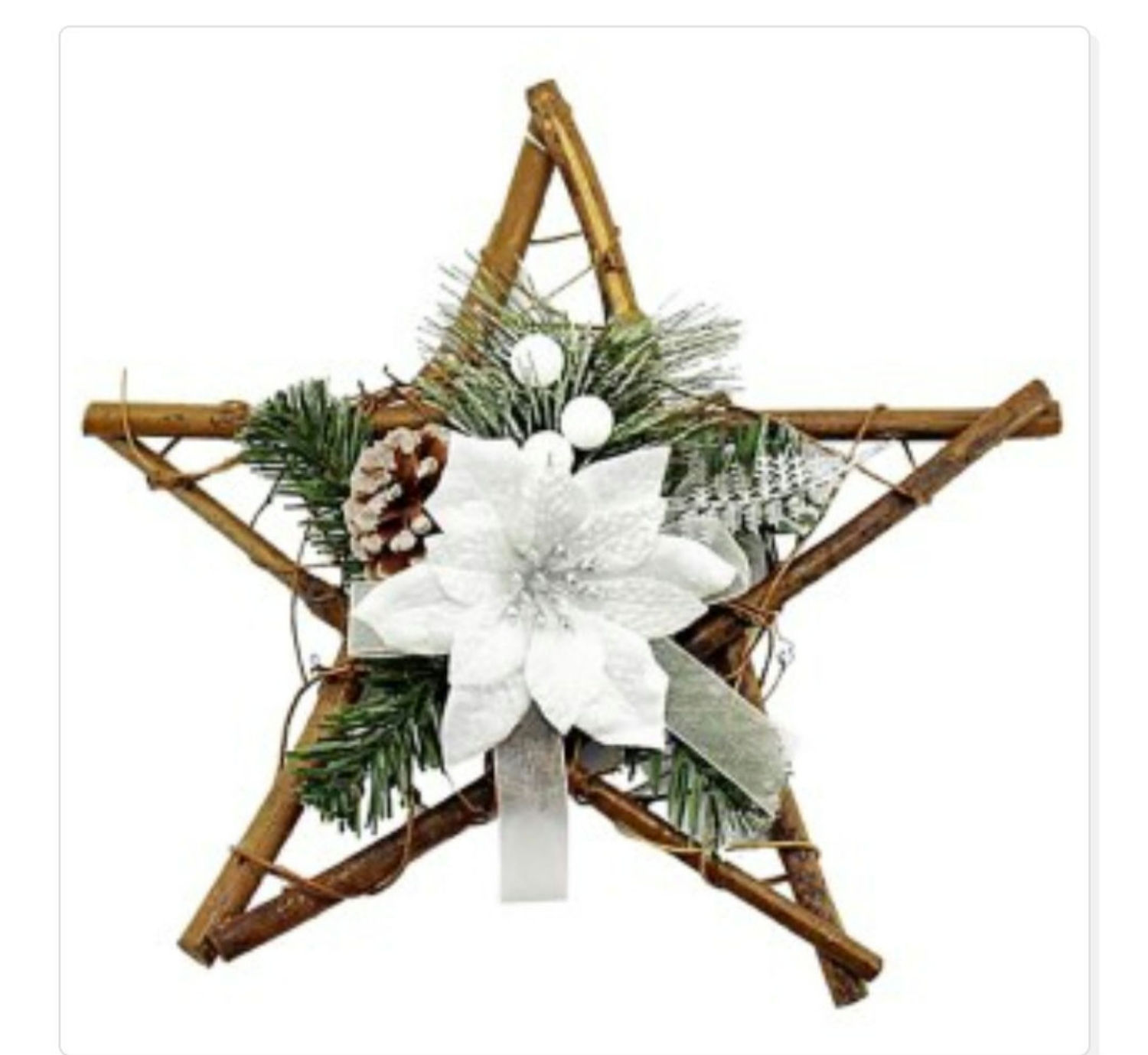 ΑΣΤΈΡΙ ΞΎΛΙΝΟ ΛΕΥΚΌ 30cm ΚΩΔ: ΧΡ508