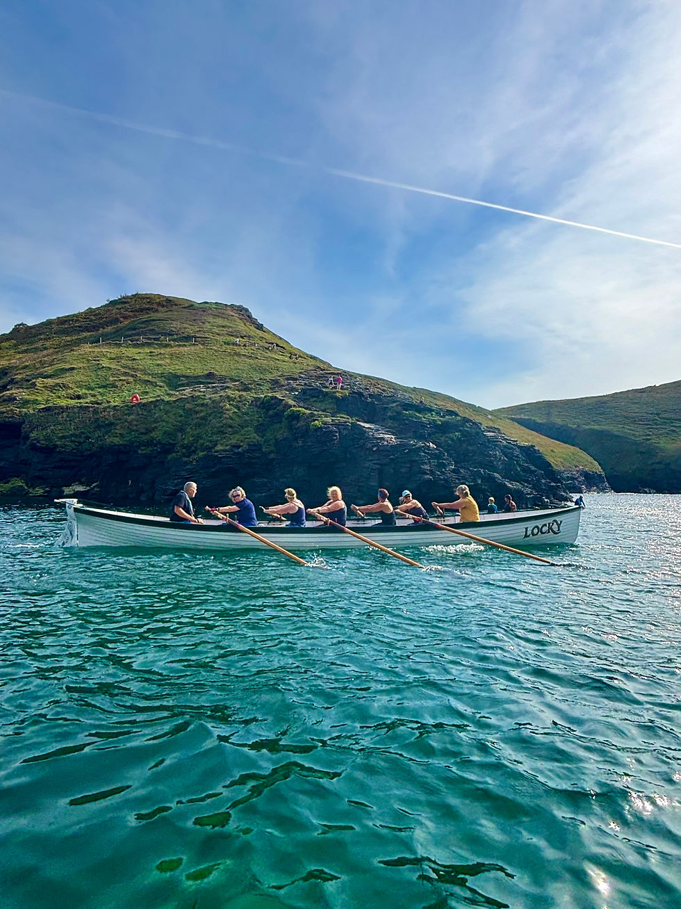 rowing out of Boscastle
