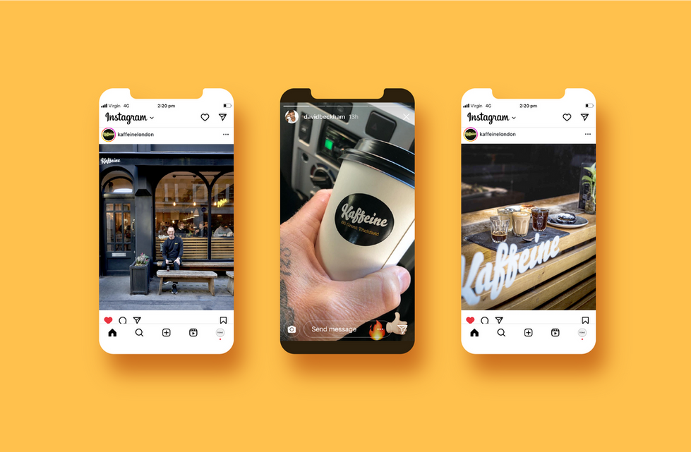 kaffeine london social media instagram david beckham