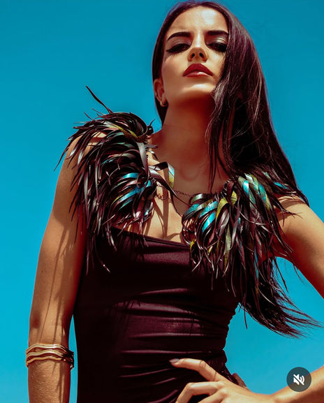 Official fashion magazine cover featuring female model Daniella Falcon for Malvie Magazine.