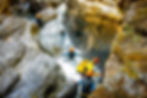 Groupe pratiquant du Canyoning