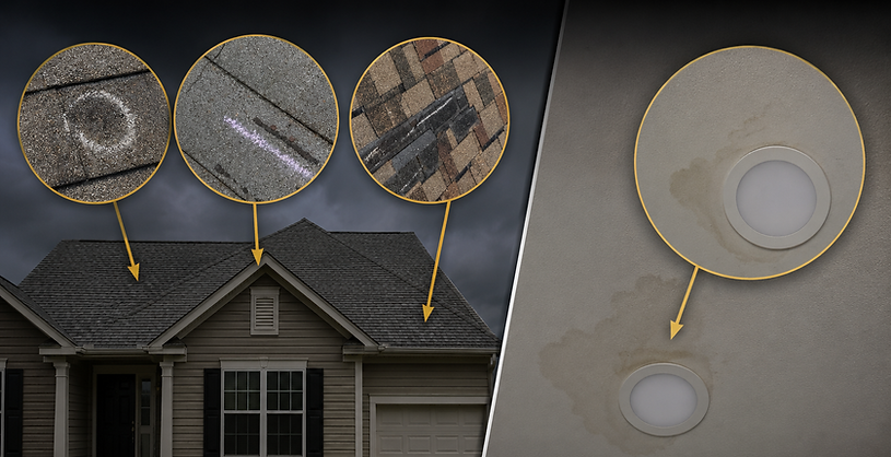 Free roof inspection, storm restoration and insurance claim assistance