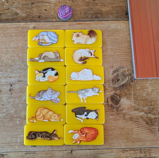 Purrramid gold cat tiles