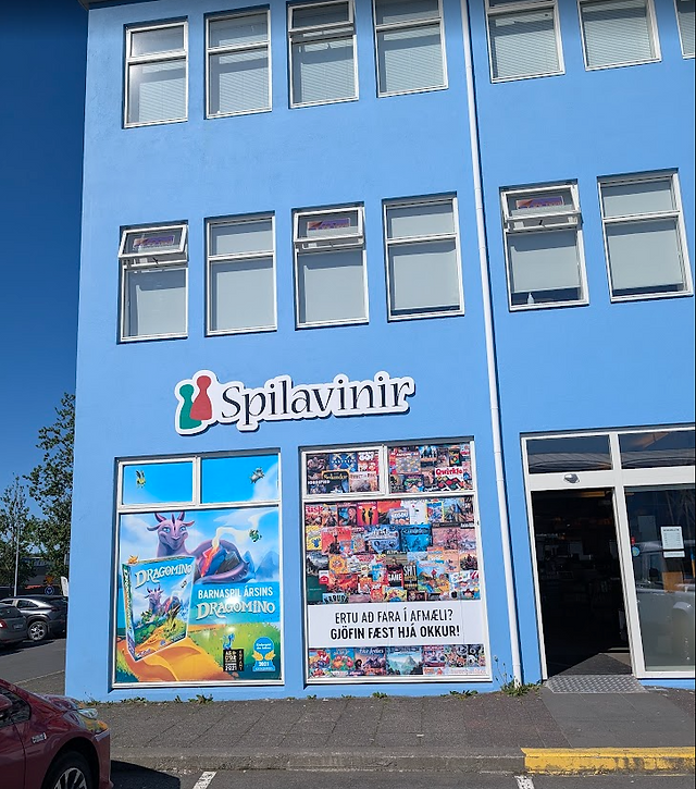 Spilavinir in Reykjavic storefront