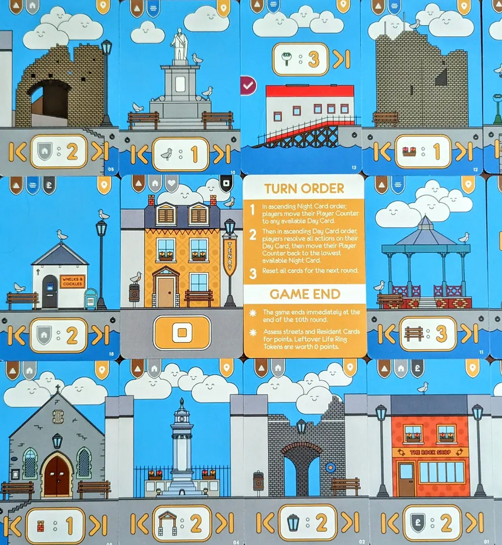 Tenby Board Game and components