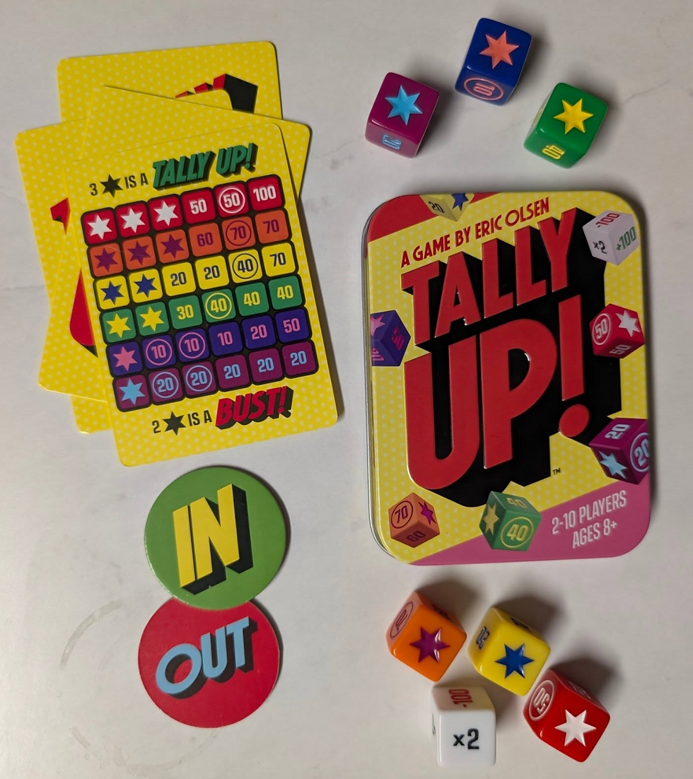 Tally Up! Board game and components