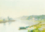 Impressionist, luminist painting by Paul Mathieu of the Meuse