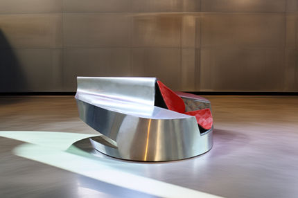 Marc-Richard Senna chair from the Speed Series, crafted from lightweight aluminum with Superleggera-inspired design.