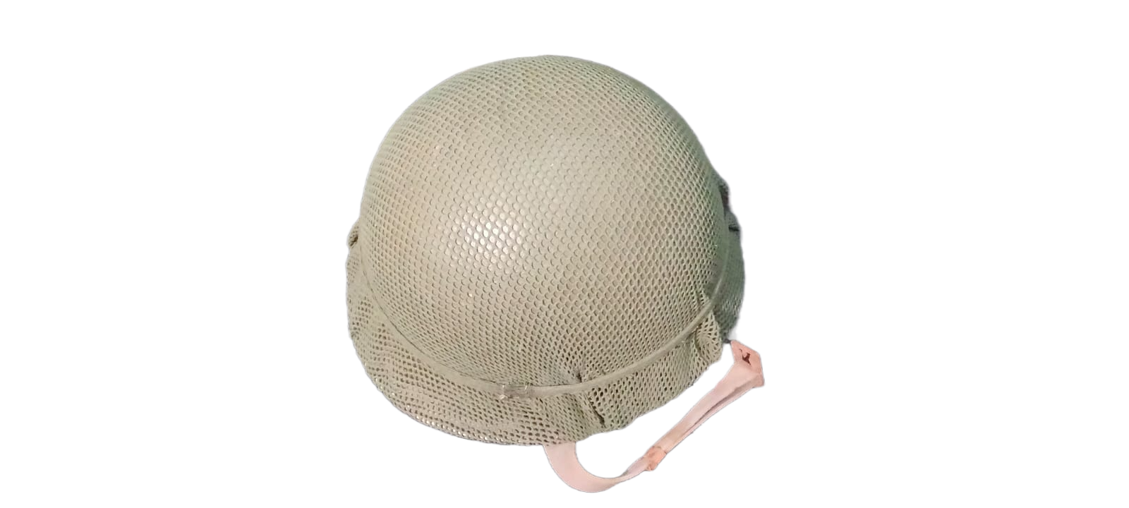 Indochina M 51 Helmet (1953) with US Army WW2 net and first aid M 44