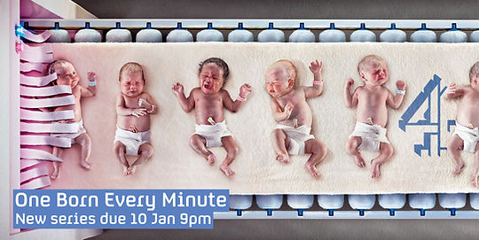 One Born Every Minute. We commissioned American Photographer, Jill Greenberg to shoot this image. The babies were so young that they were cast for the shoot before they were born! Art Directed by Alice Tonge