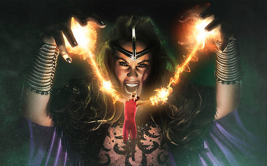 We created this story featuring a Super Heroine, taking on a powerful Sorceress. We teamed with Photographer Bill Waters to create our homage to Stan Lee, Jack Kirby and Steve Ditko.