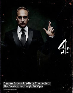 We produced a series of images for various Derren Brown shows, one of which saw him predict the results of the lottery.  We didn't need to give Derren much direction - he knew what we were thinking.