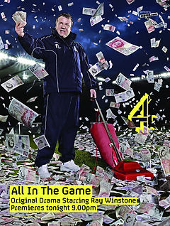 We'd previously given Kansas based Photographer Lyndon Wade his first job in the UK and asked him to shoot this image for the Channel 4 drama, All in the Game. We produced the shoot in two parts. The first included shooting at a premier league football ground, a case of £50 notes and a leaf blower. The second involved laying turf in a studio and the absolutely charming Ray Winstone. Art Directed by Jim Chambers