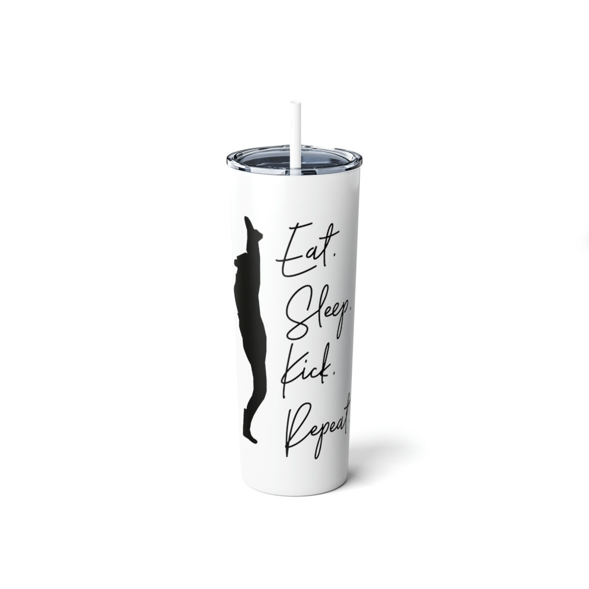 Skinny Steel Tumbler with Straw, 20oz