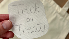DIY Halloween Trick-or-Treat Tote Bag with Stick & Stitch Embroidery