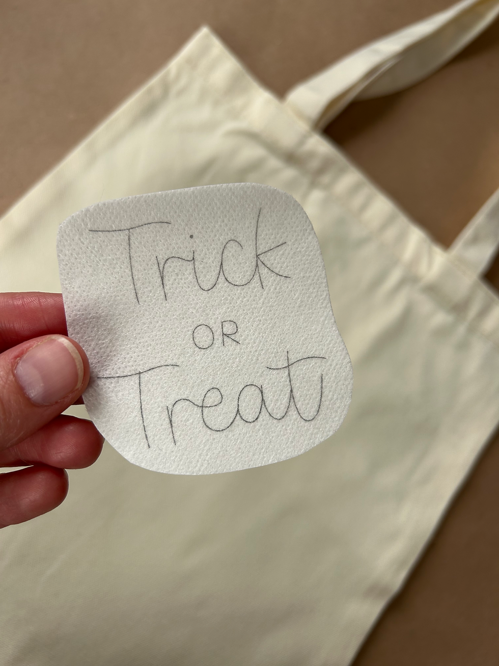DIY Halloween Trick-or-Treat Tote Bag with Stick & Stitch Embroidery