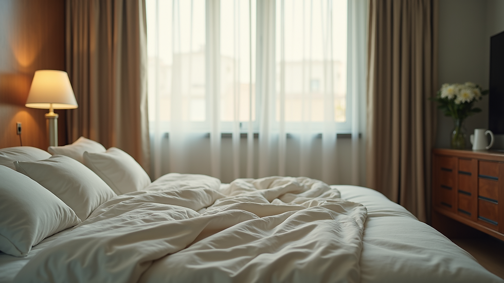 Close-up view of a tranquil bedroom setting
