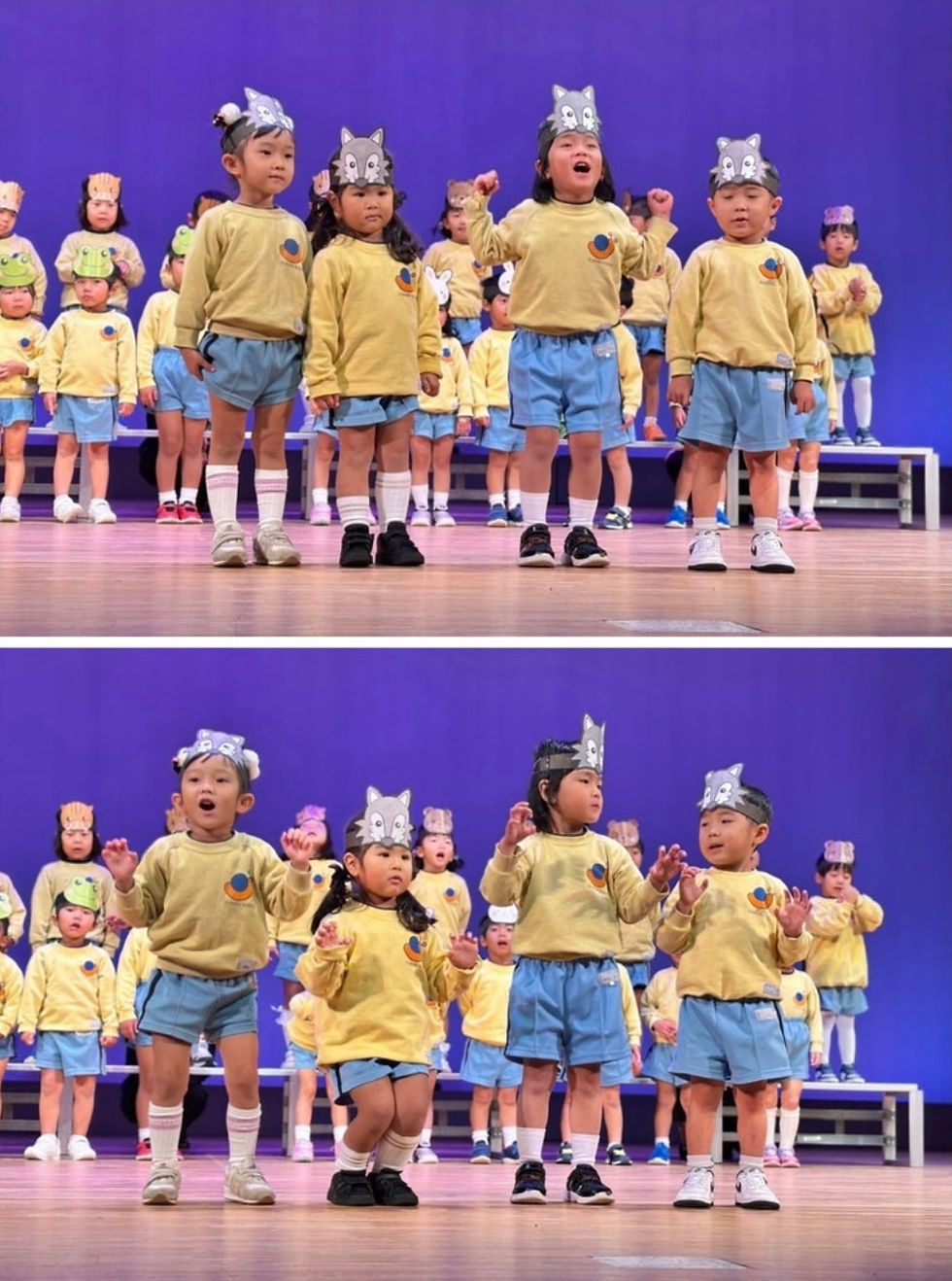 堂々とセリフを言うジュニアクラスの子どもたち