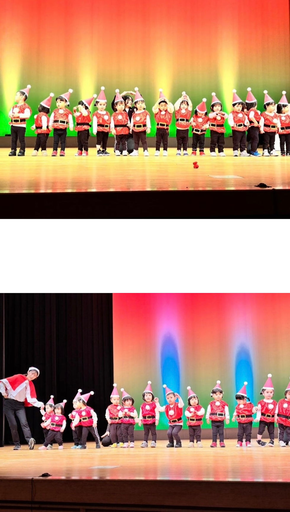 サンタに変身してダンスを披露するエンジェルクラス