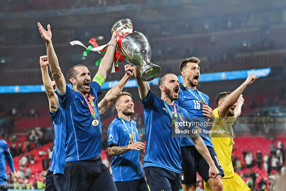 Giorgio Chiellini (left) & Leonardo Bonucci (right) led Italy to Euro glory four years ago. (GES-Sportfoto - Getty Images)