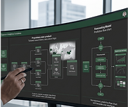 High-end custom data analytics software showing the data flow