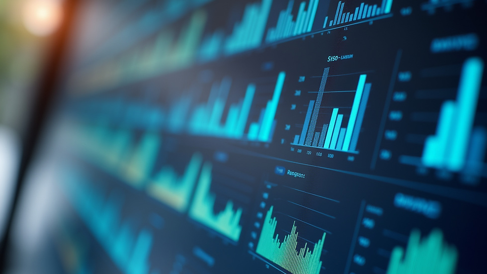 Close-up view of a statistical analysis chart