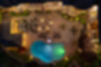 Captured the allure of ultra-luxury house from the sky at night. perfect drone shots illum