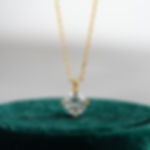 Luxury 100% Real 18k Gold Women's 1 karat Diamond Pendant Moissanite Necklace Fo