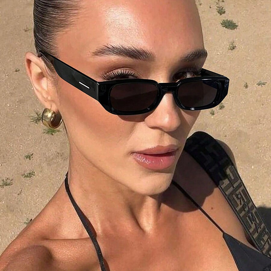 New Vintage Rectangle Classics Sunglasses Women Fashion Retro Brand Designer Sun