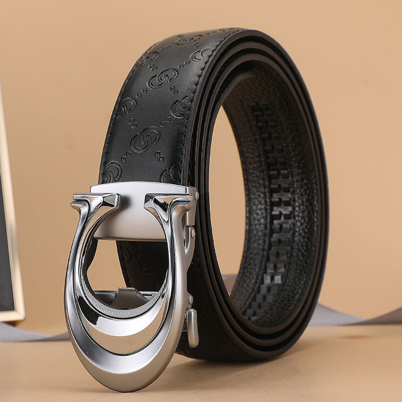 Miniatura: New 3.4cm fashion Women's Belt Formal Leather Canvas Male Belt High Quality Meta