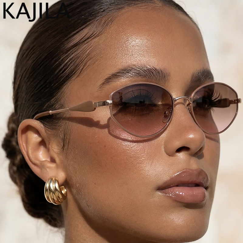 Y2K Punk Sexy Cat Eye Sunglasses Women 2026 Luxury Brand Trendy Polygon Outdoor 