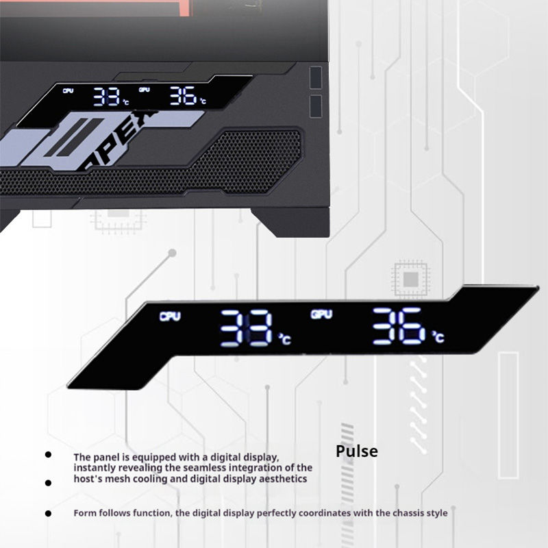 Thumbnail: WJCOOLMAN Millennium ATX PC Case Secondary Screen/Digital Display Supports 360 W