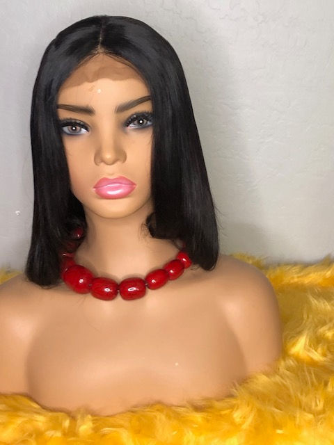 Thumbnail: 100% Unprocessed Brazilian Virgin Brazilian Lace Front Wigs Human Hair 4*4 Closu