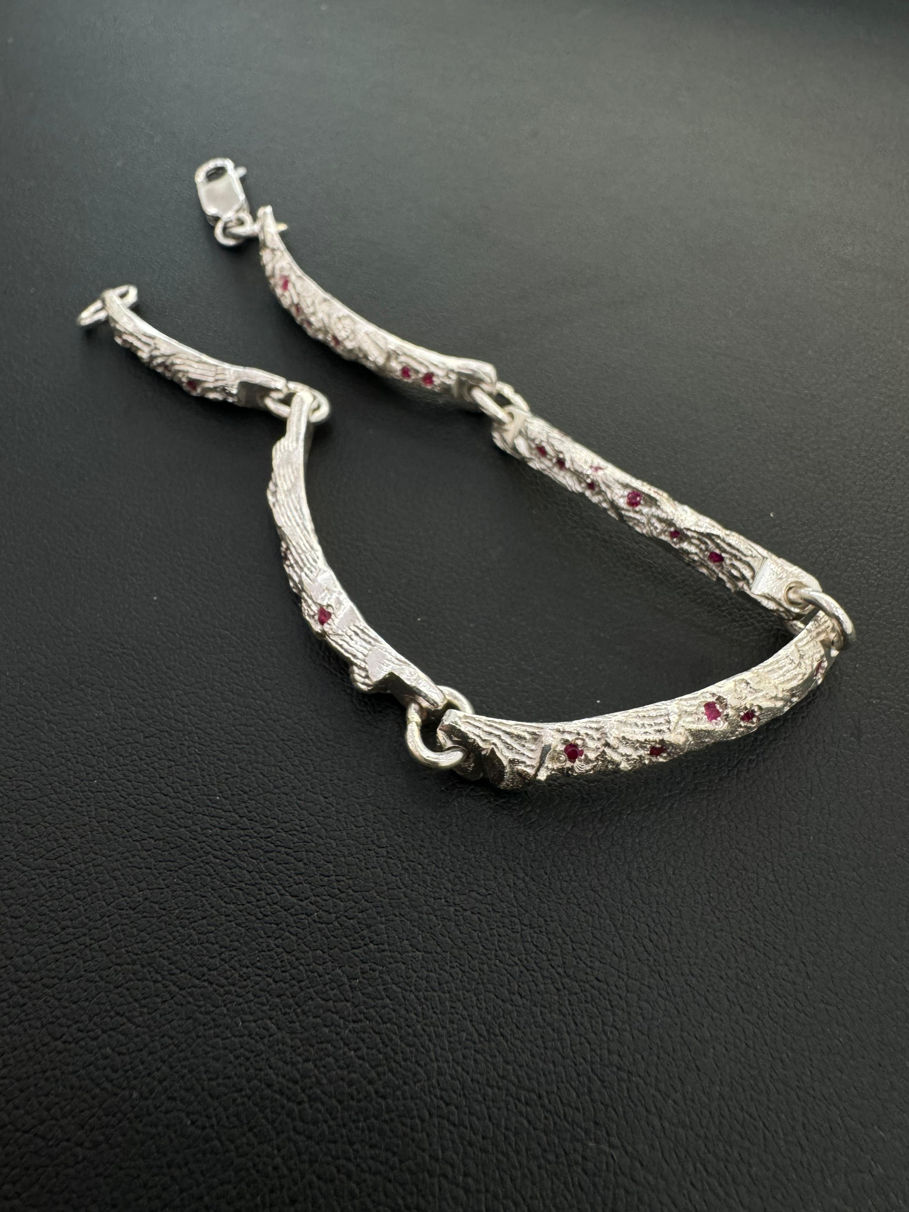 Bracciale tennis seppia con Rubini